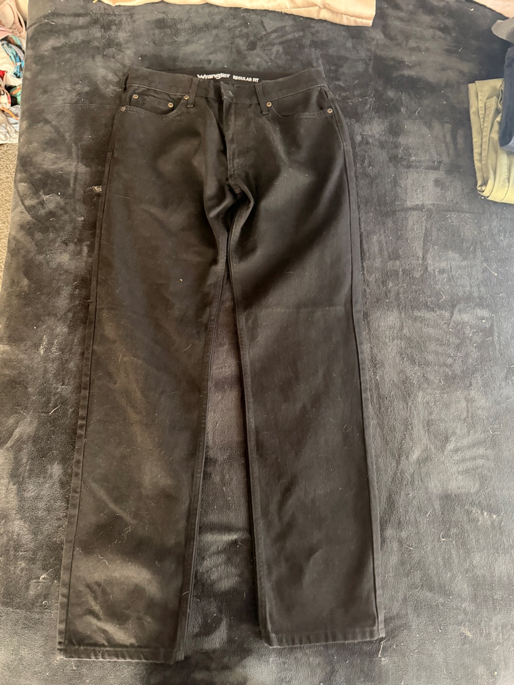 Wrangler Black Men's Dress Pants - Straight Leg